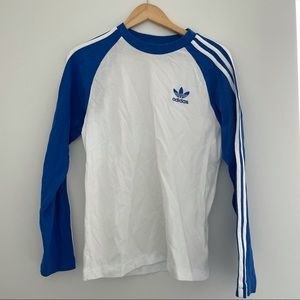 Adidas Blue and White Longsleeve